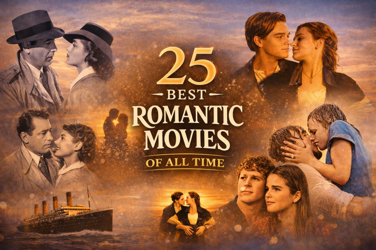 best romantic movies of all time including Casablanca Titanic Roman Holiday