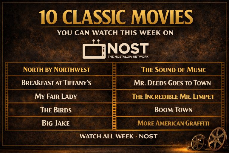10 classic movies you can watch this week on NOST including North by Northwest, The Sound of Music, Big Jake, and The Birds.