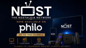 NOST – The Nostalgia Network now available on Philo Free Channels for classic TV, classic movies, and timeless entertainment.
